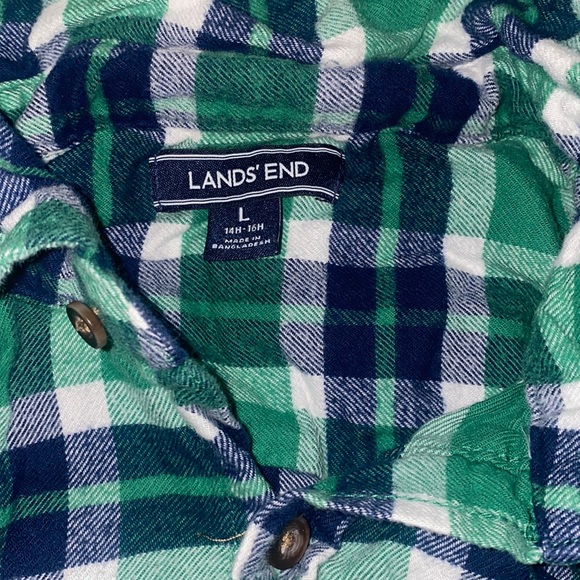 Land’s End flannel long sleeve shirt, (14H - 16H) - Picture 2 of 3